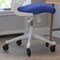 Flash Furniture Blue Mesh Mid-Back Task Chair with Roller Wheels BL-X-5M-WH-BLUE-RLB-GG - alternate 4